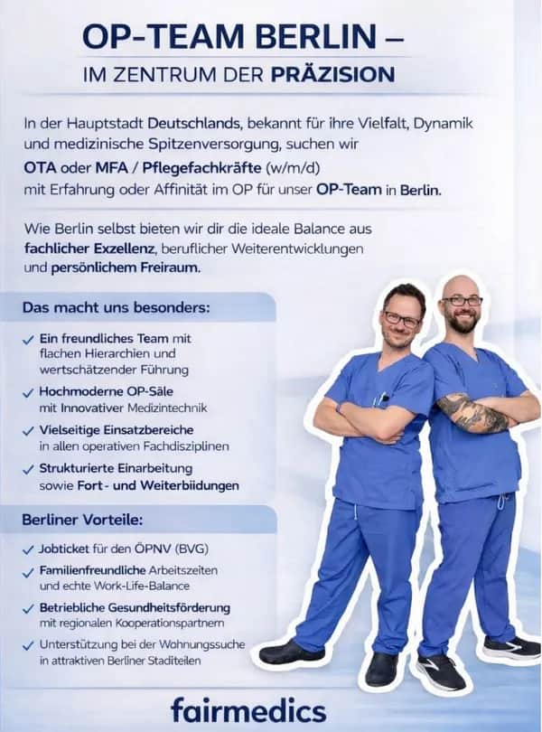 OP Team Berlin Topp Job bei Gewinner Firma