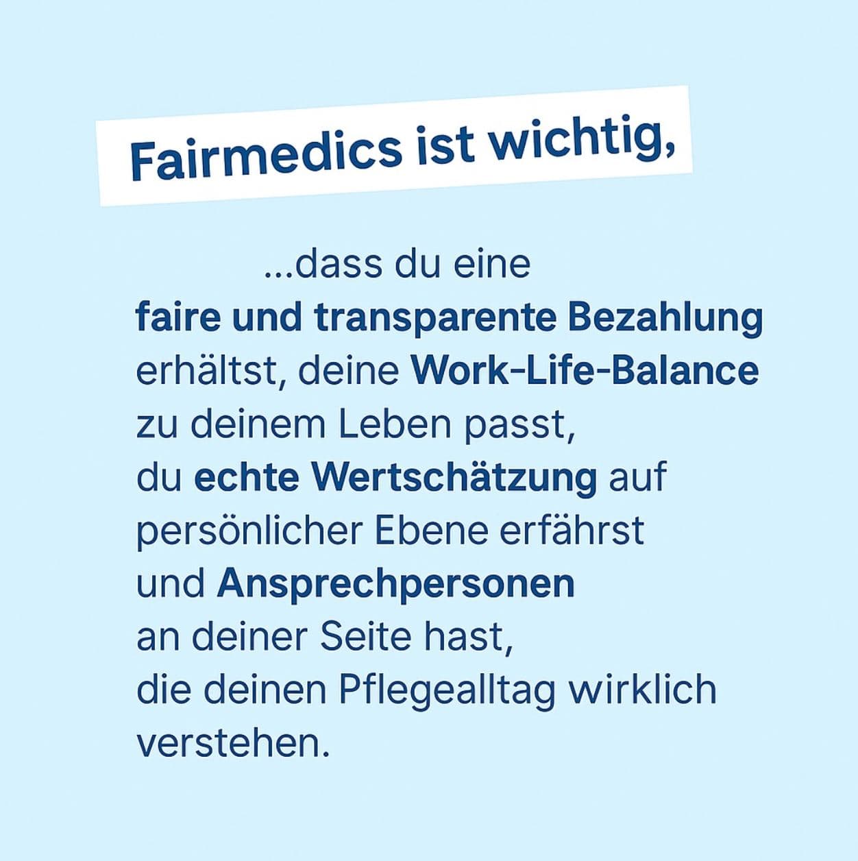 Fairmedics ist wichtig